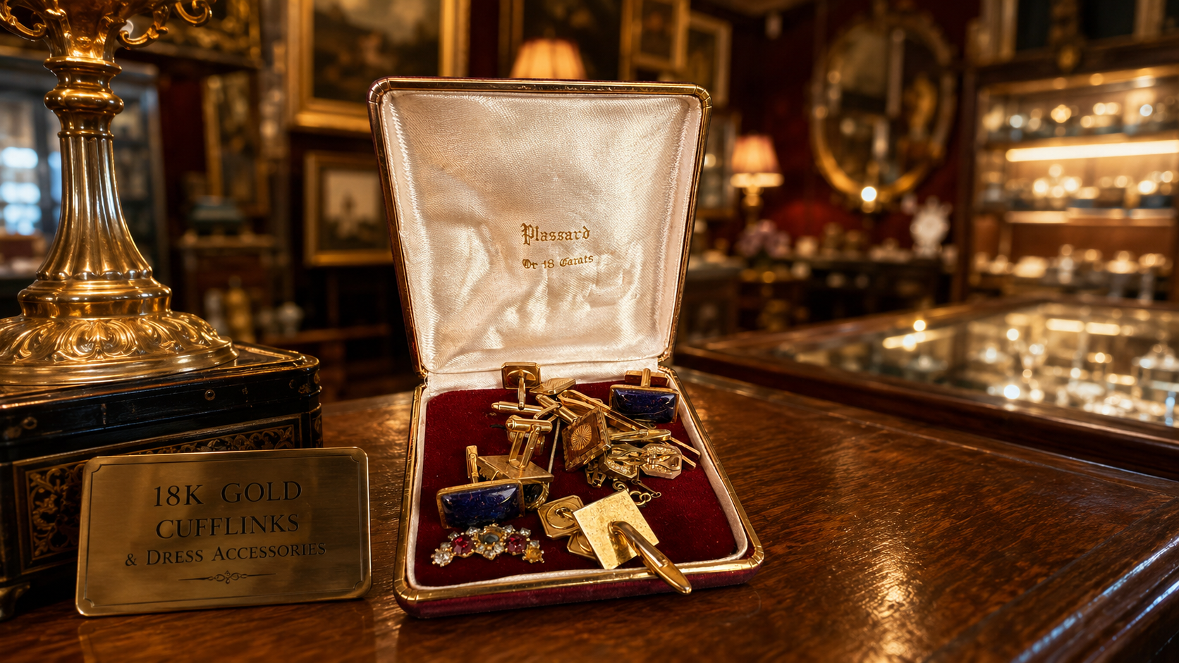 Boutons de manchette 18K - La Maison des Antiquaires à Pau