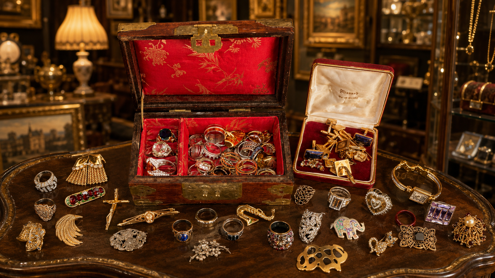 Coffret bijoux anciens - La Maison des Antiquaires à Pau