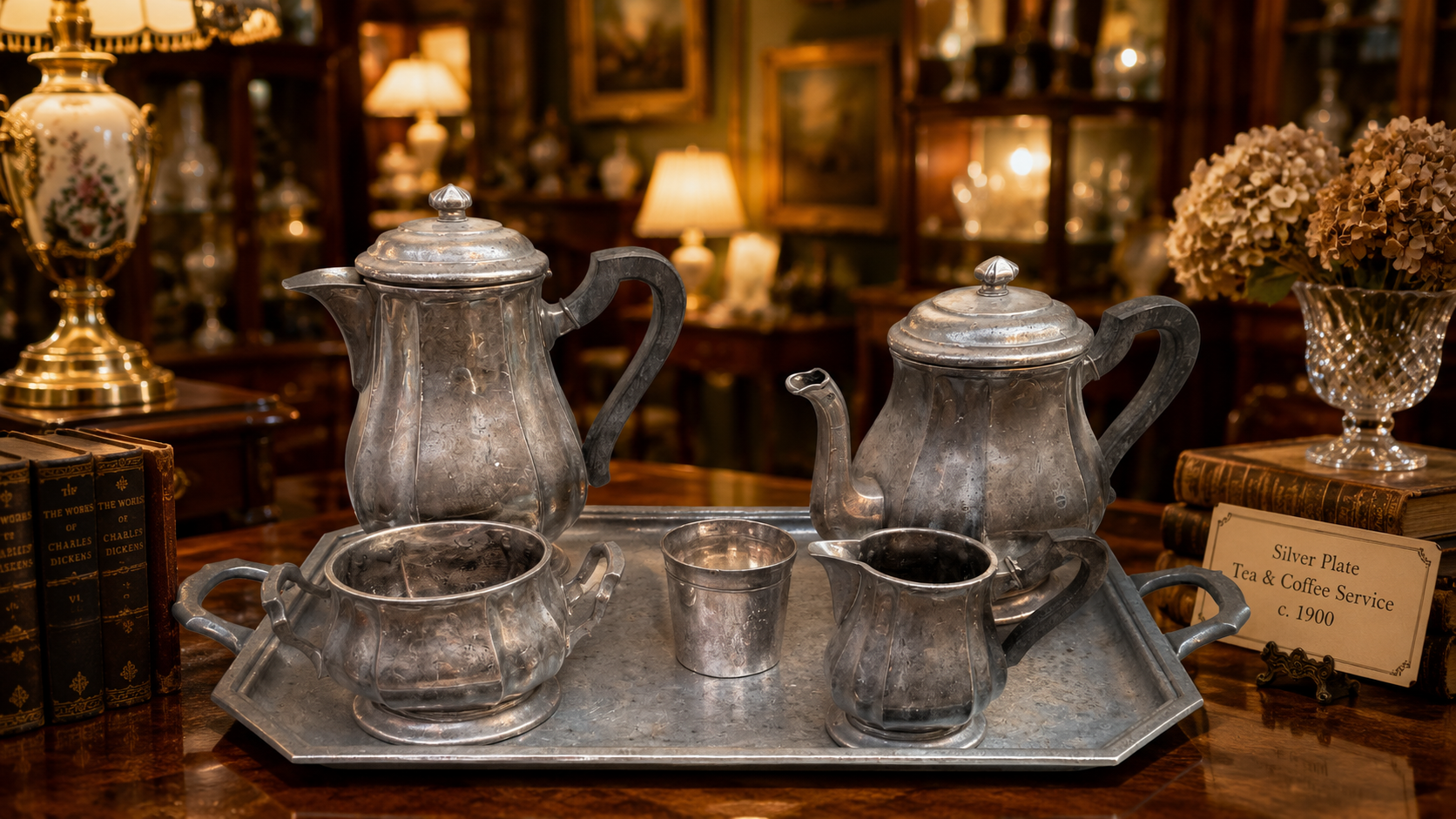 Service à thé argenté - La Maison des Antiquaires à Pau